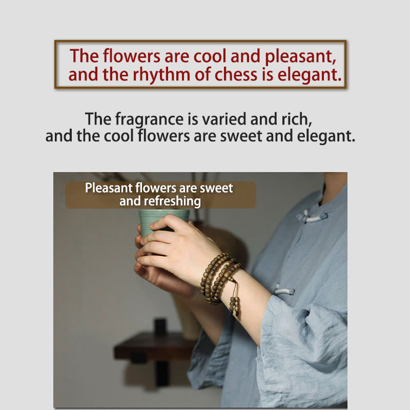 6mm Hainan Green Qinan Agarwood 108 Mala Perlen Armband