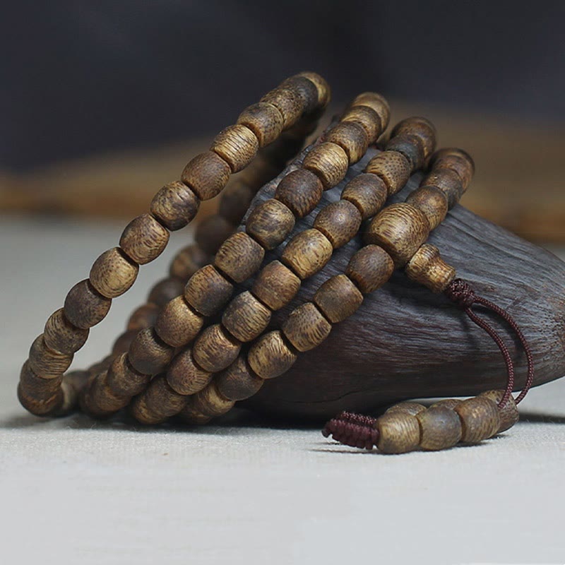 6mm Hainan Green Qinan Agarwood 108 Mala Perlen Armband