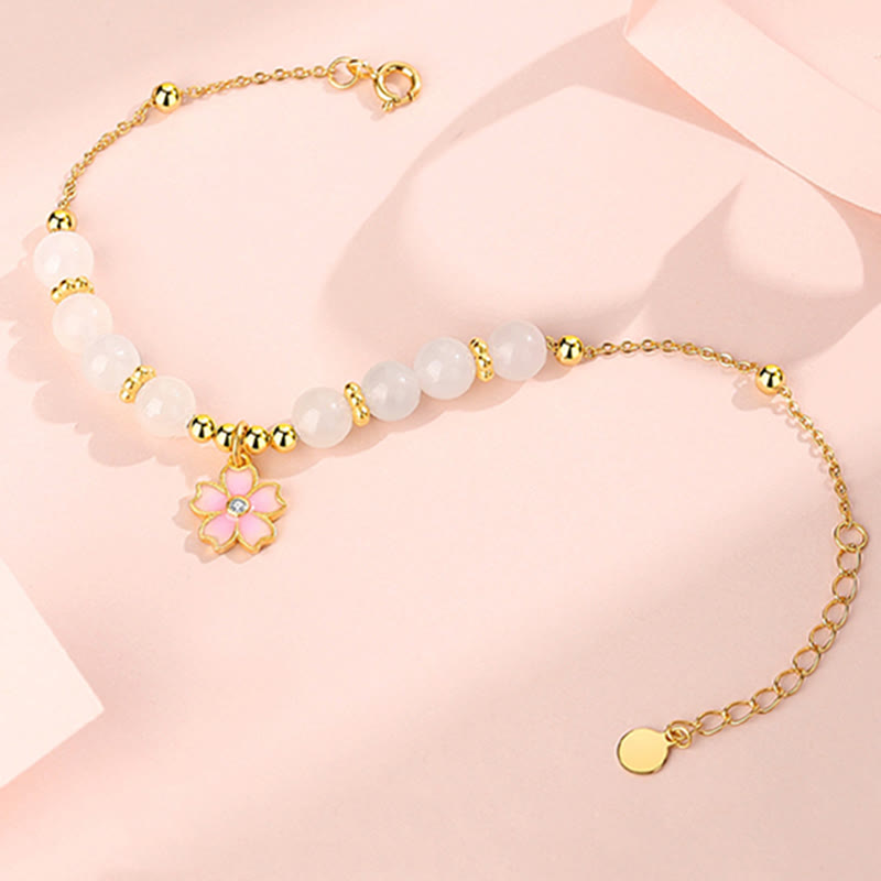 6 mm Schutzarmband aus Hetian-Weiß-Jade in Sterlingsilber