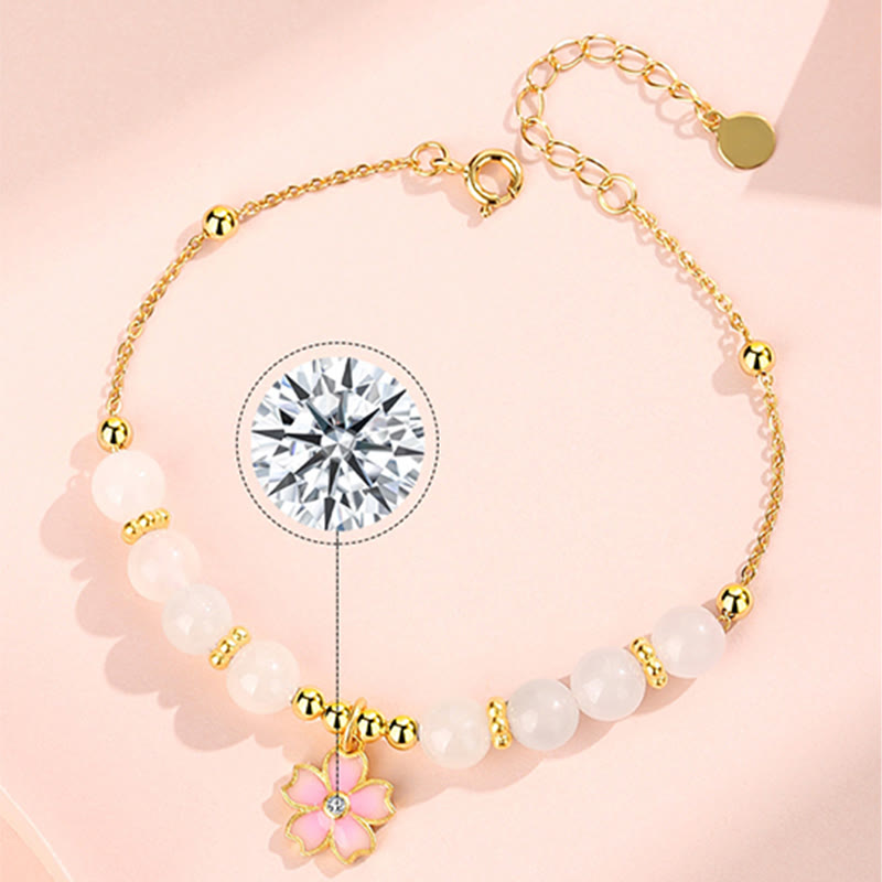 6 mm Schutzarmband aus Hetian-Weiß-Jade in Sterlingsilber