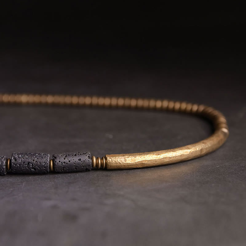 6 mm Lavastein-Kupfer-Mehrfach-Wickelarmband