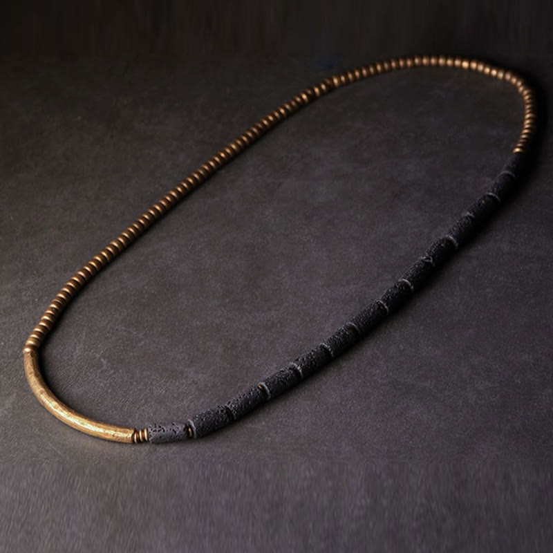 6 mm Lavastein-Kupfer-Mehrfach-Wickelarmband