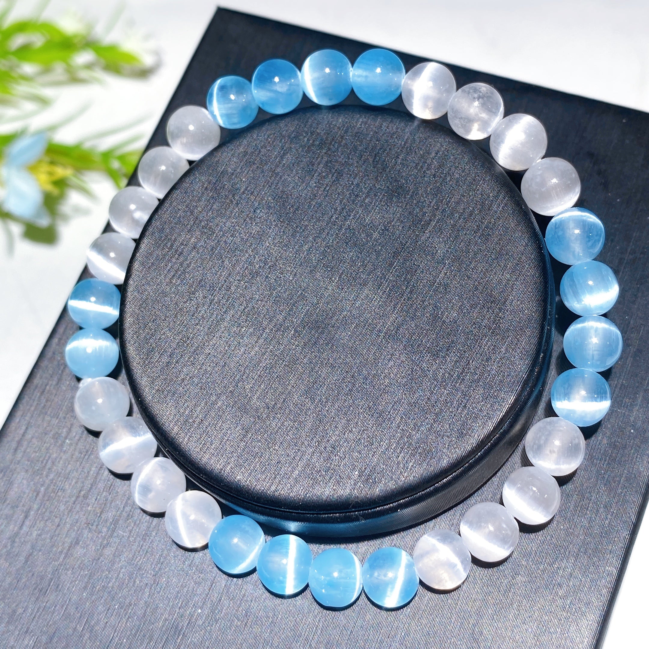 6mm Selenite Crystal Healing Spiritual Bracelet