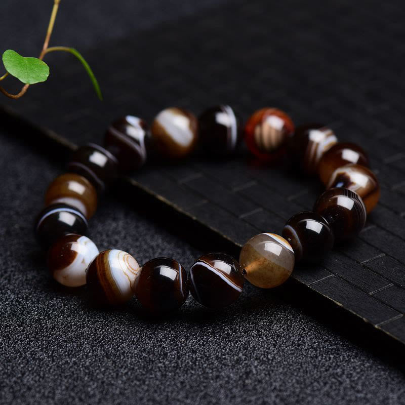 6 mm tibetisches Sardonyx-Armband für Positivität und Mut