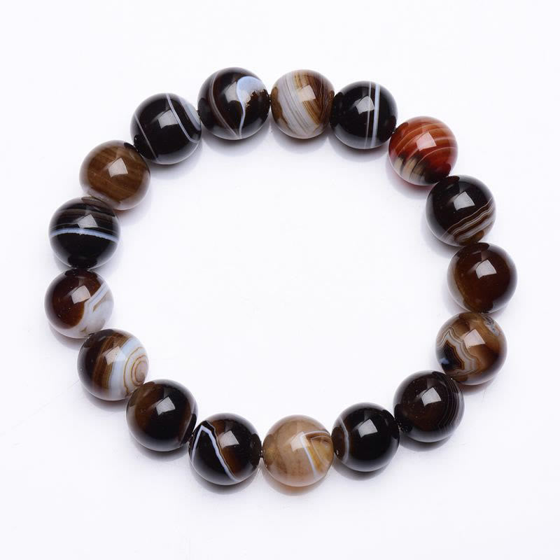 6 mm tibetisches Sardonyx-Armband für Positivität und Mut
