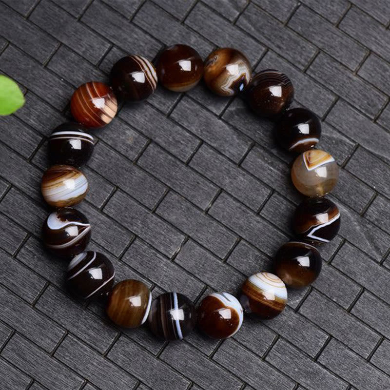 6 mm tibetisches Sardonyx-Armband für Positivität und Mut