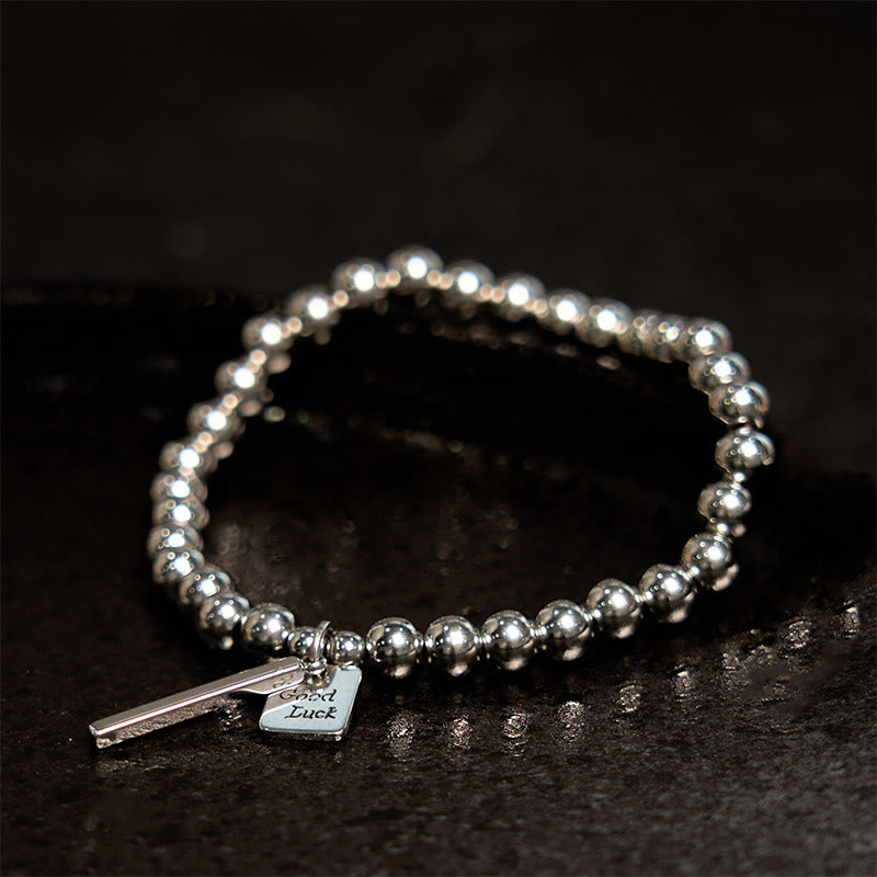 6 mm Titanstahl-Armband „Good Luck Balance“ – Spirituelles Armband