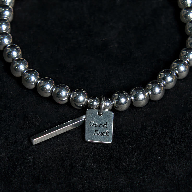 6 mm Titanstahl-Armband „Good Luck Balance“ – Spirituelles Armband