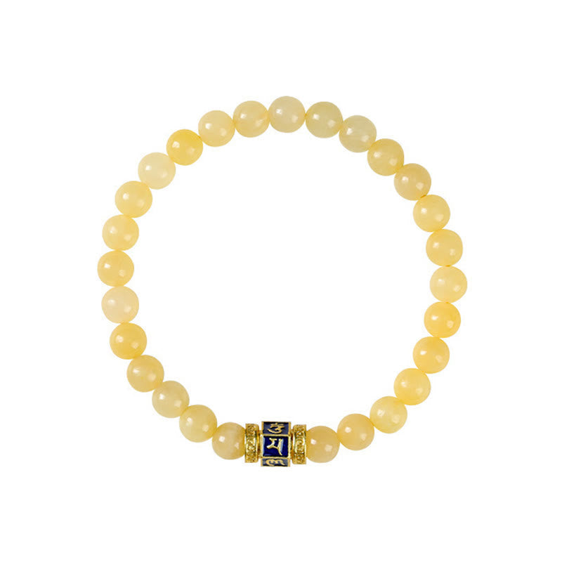 6 mm Topas Om Mani Padme Hum Armband