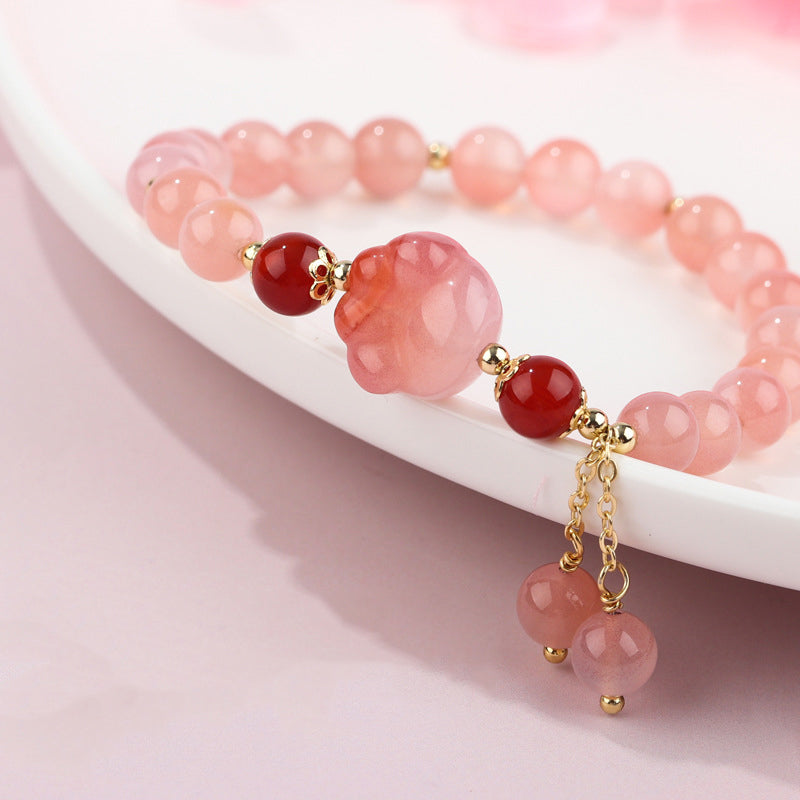 6 mm Yanyuan-Achat-Katzenkrallenpfoten-Positivarmband