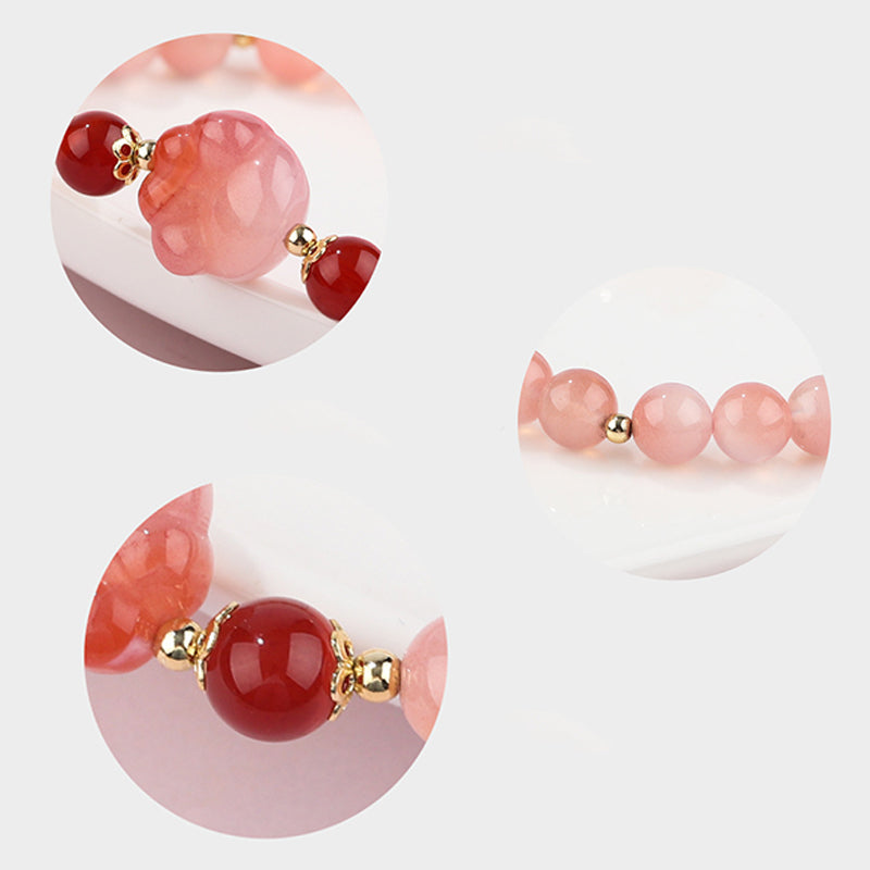 6 mm Yanyuan-Achat-Katzenkrallenpfoten-Positivarmband