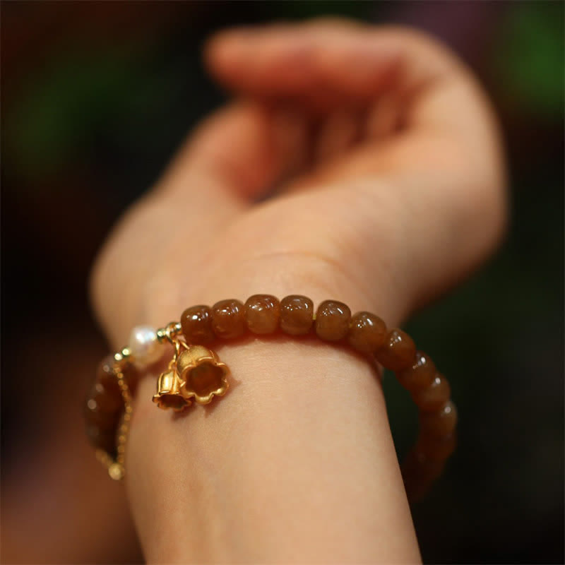 6 x 7 mm großes Hetian-Jade-Charm-Armband für Wohlstand und Überfluss