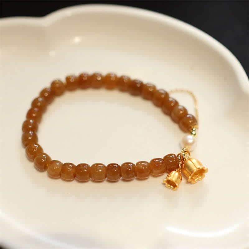 6 x 7 mm großes Hetian-Jade-Charm-Armband für Wohlstand und Überfluss