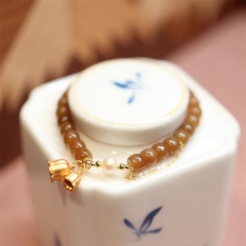 6 x 7 mm großes Hetian-Jade-Charm-Armband für Wohlstand und Überfluss
