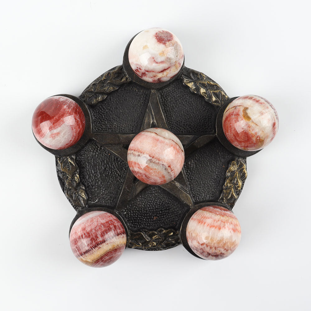 7.2 Inch Resin Pentagram Crystal Sphere Stand