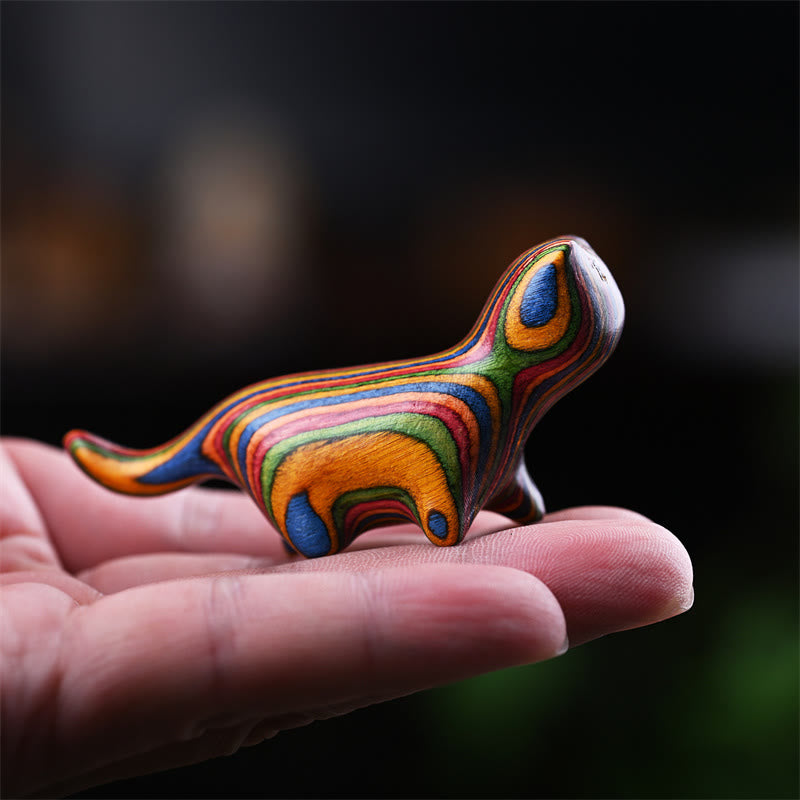 7,3 cm grüne Sandelholz-Glückskatzenfigur, positive Energiestatue