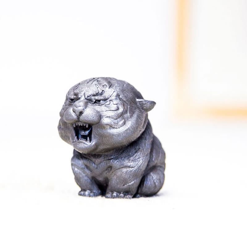 7,5 cm Mini-Statue „Roaring Tiger“ aus Eisenpulverharz