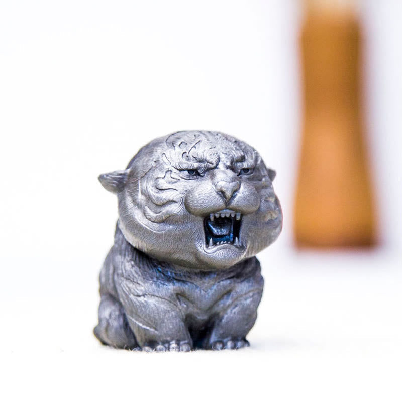 7,5 cm Mini-Statue „Roaring Tiger“ aus Eisenpulverharz