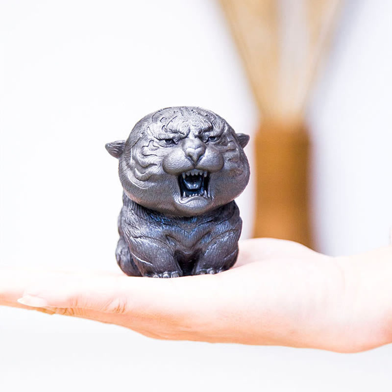 7,5 cm Mini-Statue „Roaring Tiger“ aus Eisenpulverharz