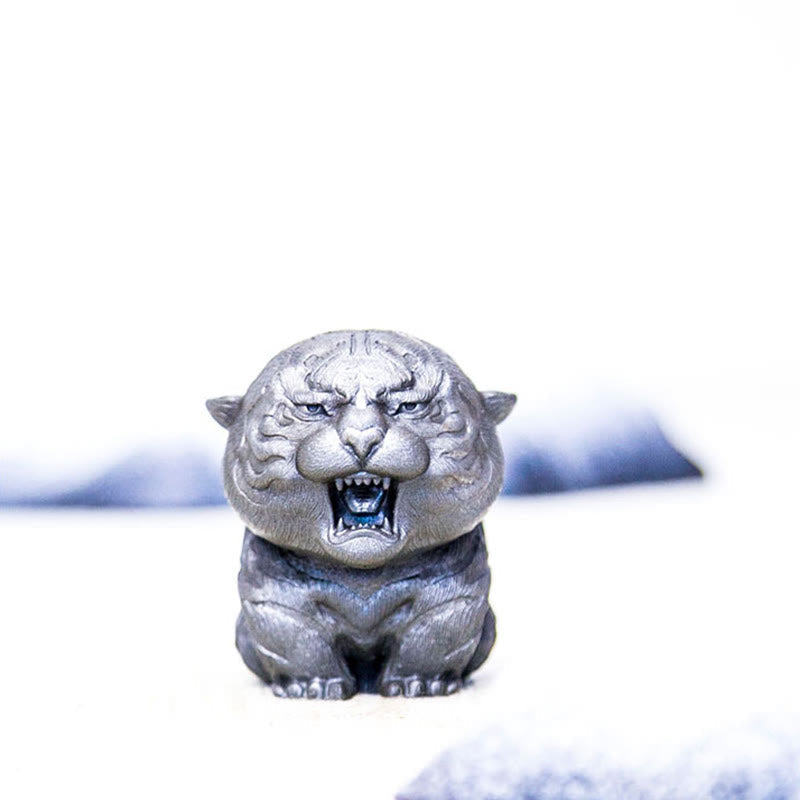 7,5 cm Mini-Statue „Roaring Tiger“ aus Eisenpulverharz