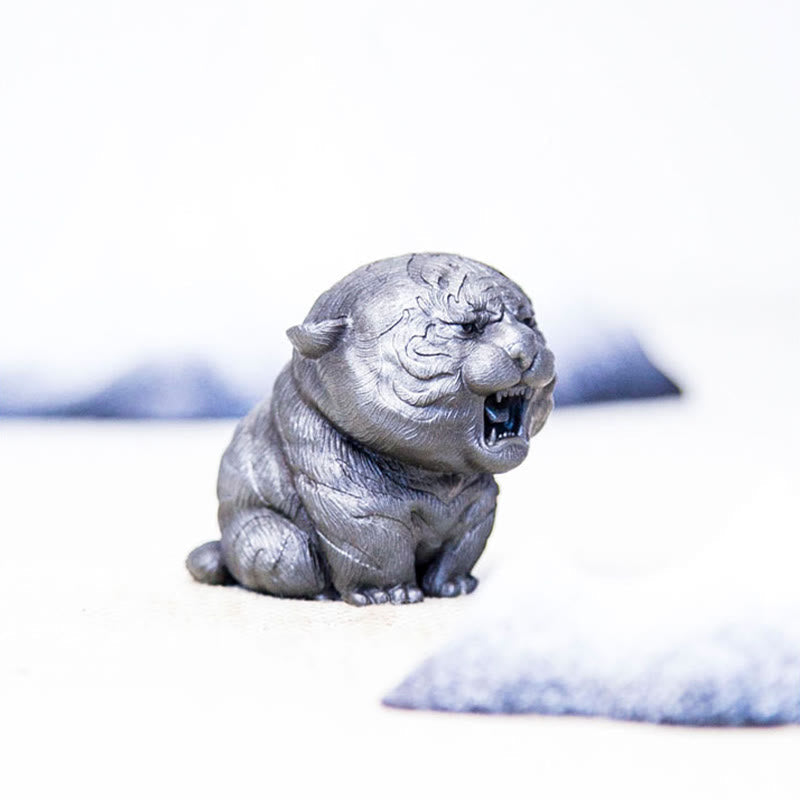 7,5 cm Mini-Statue „Roaring Tiger“ aus Eisenpulverharz