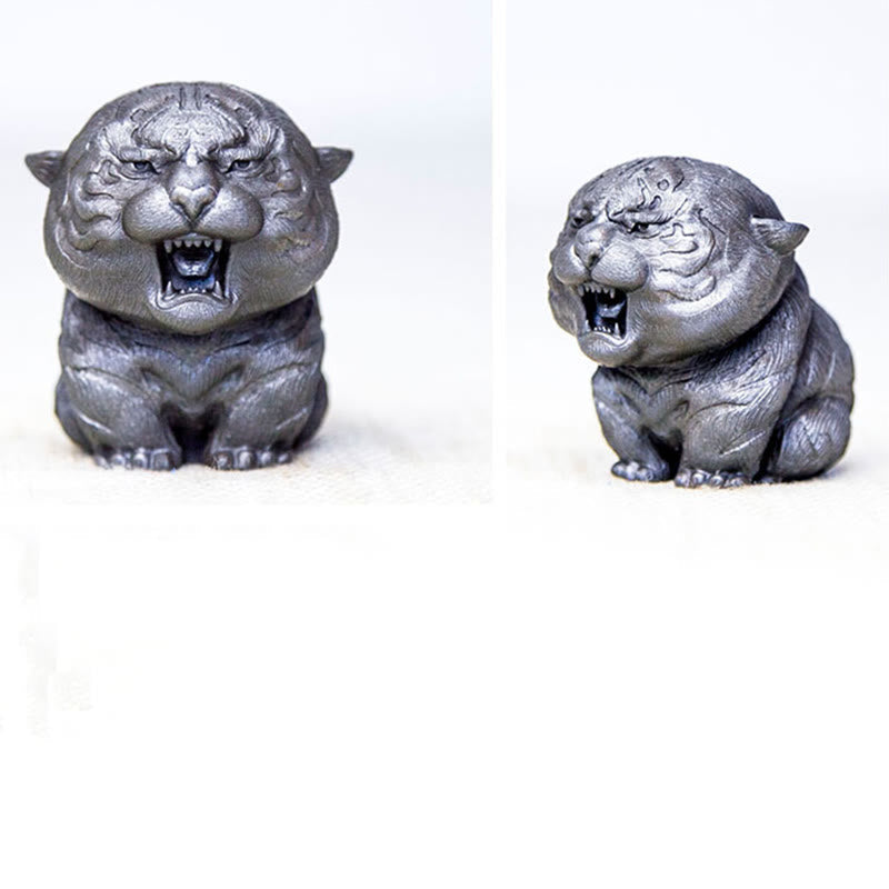 7,5 cm Mini-Statue „Roaring Tiger“ aus Eisenpulverharz