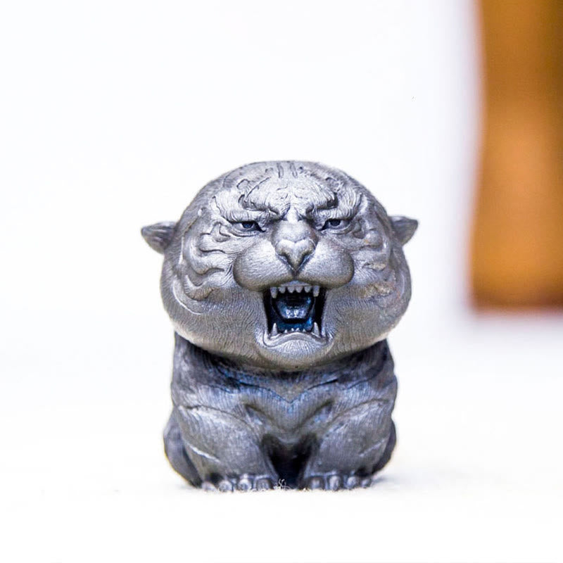 7,5 cm Mini-Statue „Roaring Tiger“ aus Eisenpulverharz