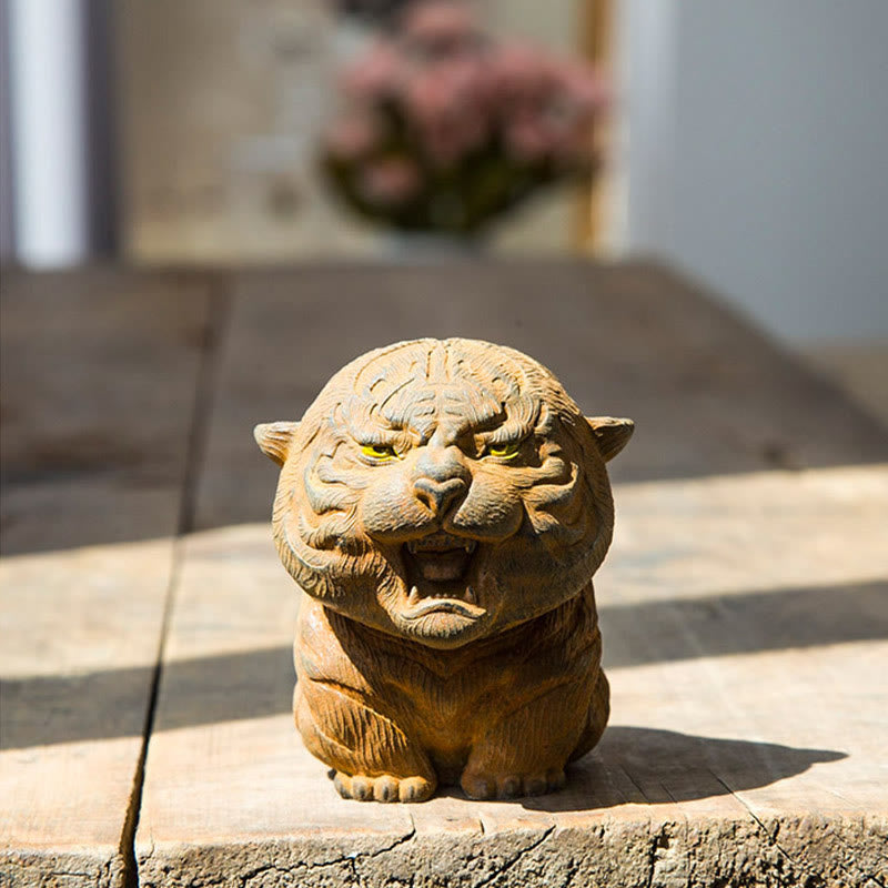7,5 cm Mini-Statue „Roaring Tiger“ aus Eisenpulverharz