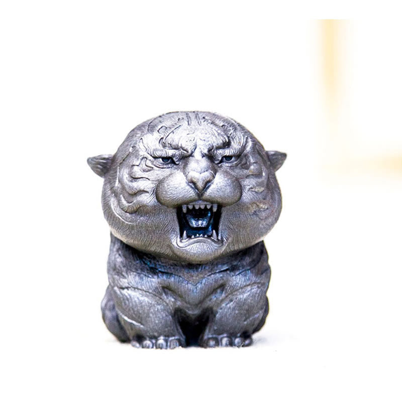 7,5 cm Mini-Statue „Roaring Tiger“ aus Eisenpulverharz