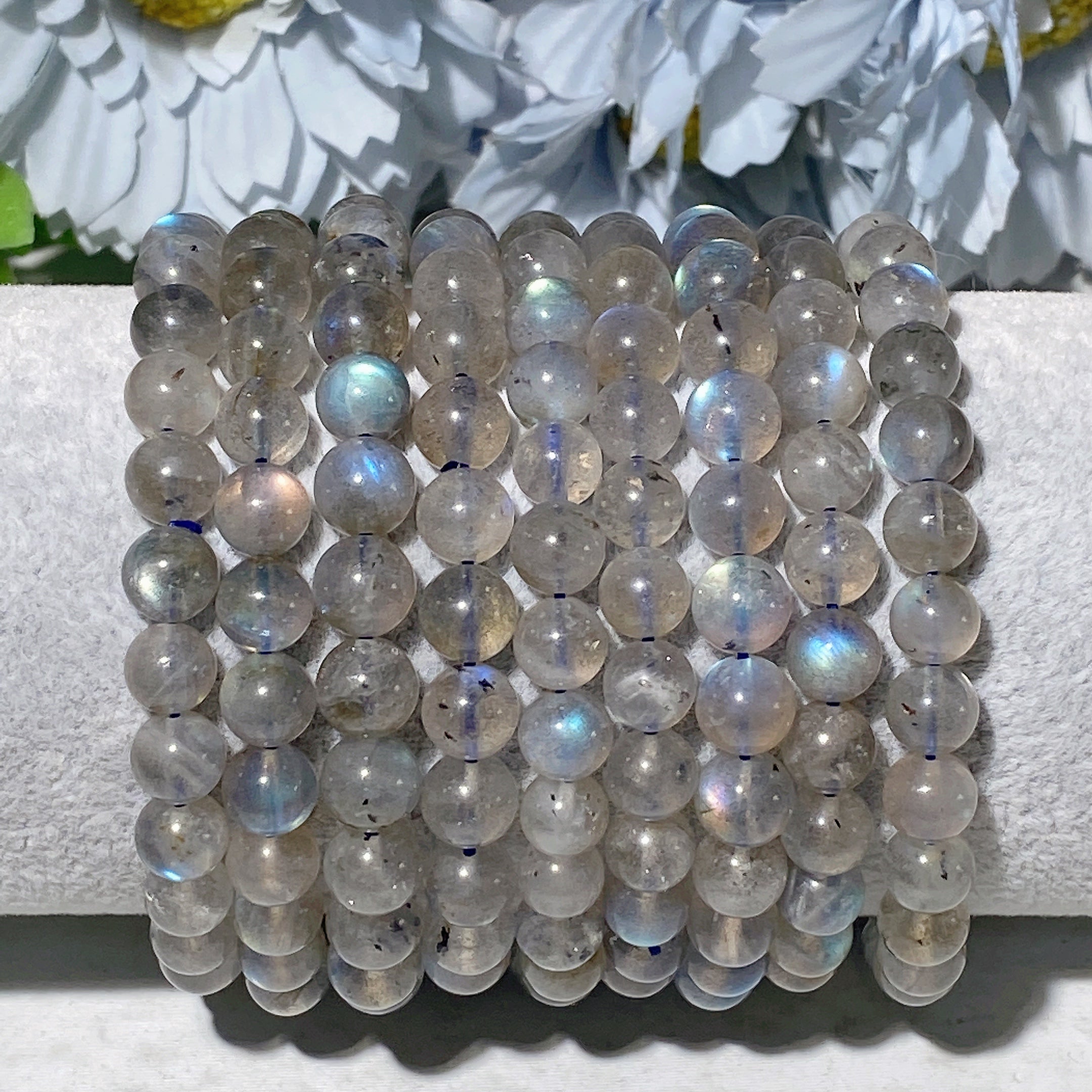 7-7.5mm Labradorite Healing Bracelet for Intuitive Energy