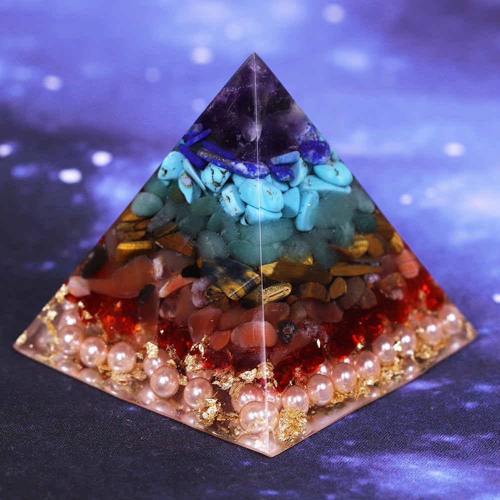7 Chakra-Heilungs-Orgonitpyramide