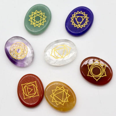 7 Chakra-Heilsteine-Set – 3 cm große beruhigende Kristalle