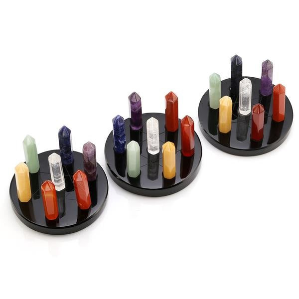 7 Chakra Reiki sechseckige Kristallstäbe