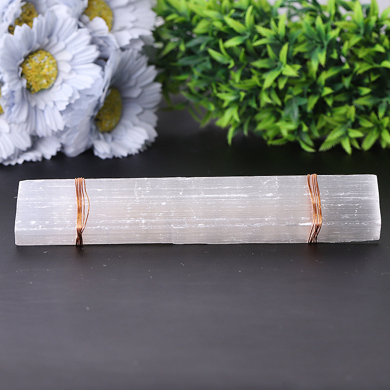 7 inch Selenite Chakra Stone Healing Wand for Meditation