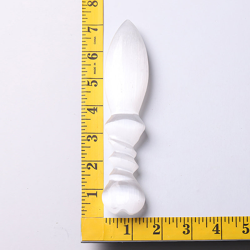 7 Inch Selenite Crystal Dagger for Meditation & Healing
