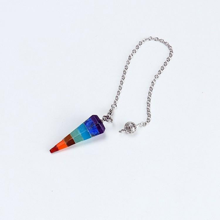 Chakra Balancing Pendulum with Gemstone Crystals