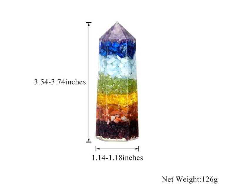 7 Schichten heilender Chakra-Kristallturm