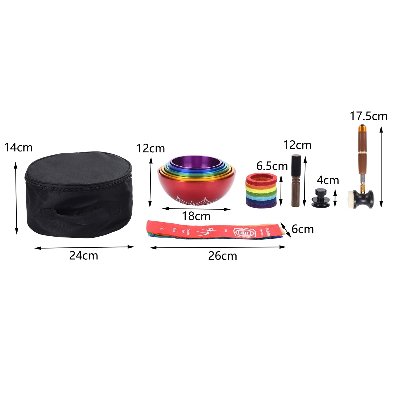 Solfeggio Chakra Tibetan Singing Bowl Set - 7 Pieces