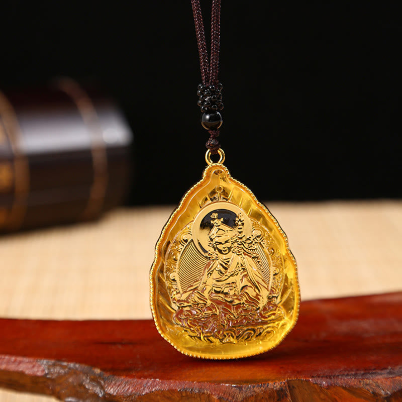 Liuli Crystal Buddha Necklace Pendant for Serenity & Luck