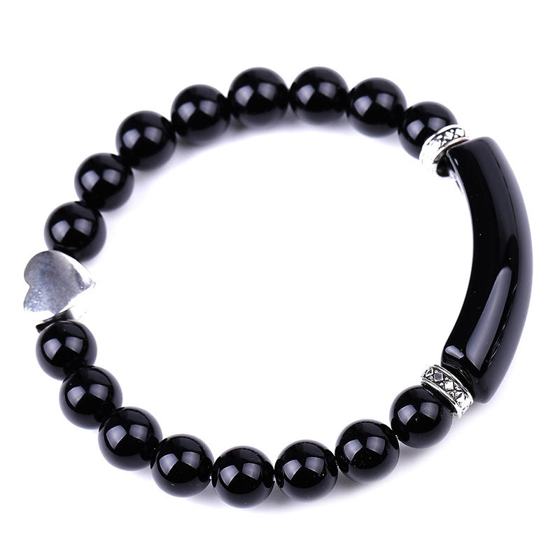 8mm Green Aventurine Heart Bracelet for Luck & Balance