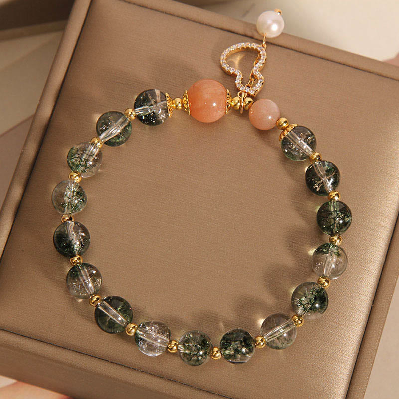 Green Phantom Crystal Confidence Bracelet for Growth