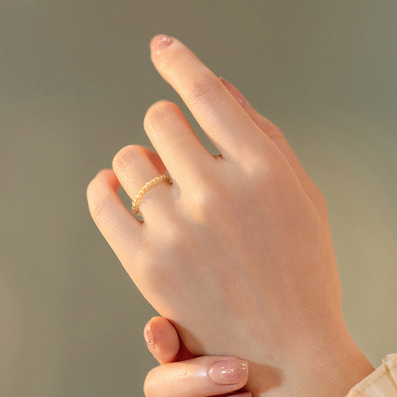 Natural Citrine Gold Ring Prosperity & Happiness 14k Plated