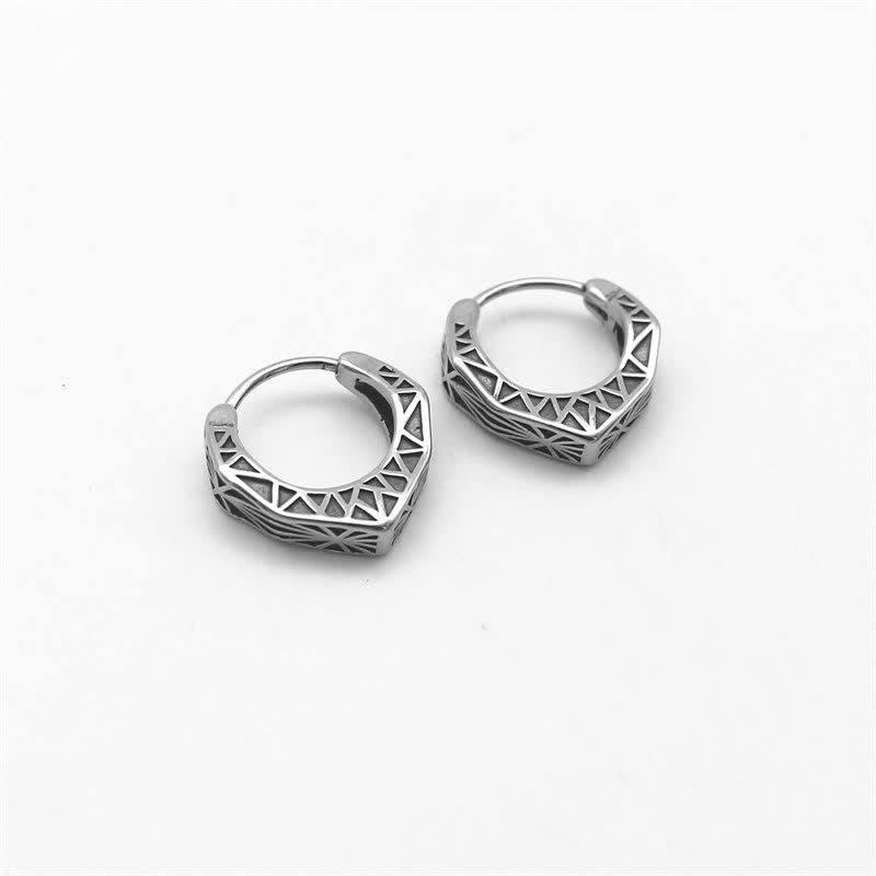 Titanium Steel Viking Hoop Balance Earrings
