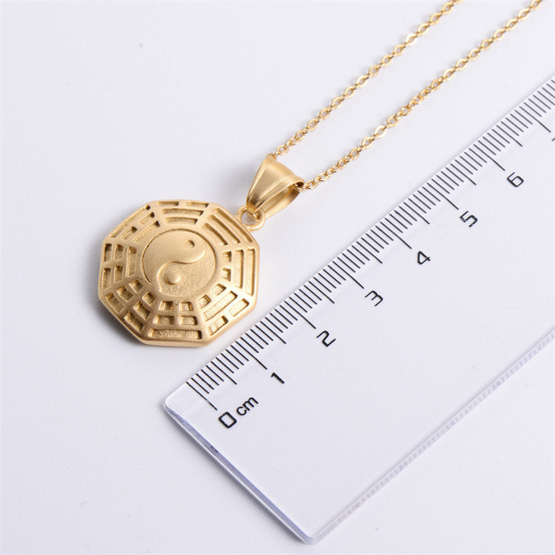 Yin Yang Titanium Steel Balance and Harmony Necklace