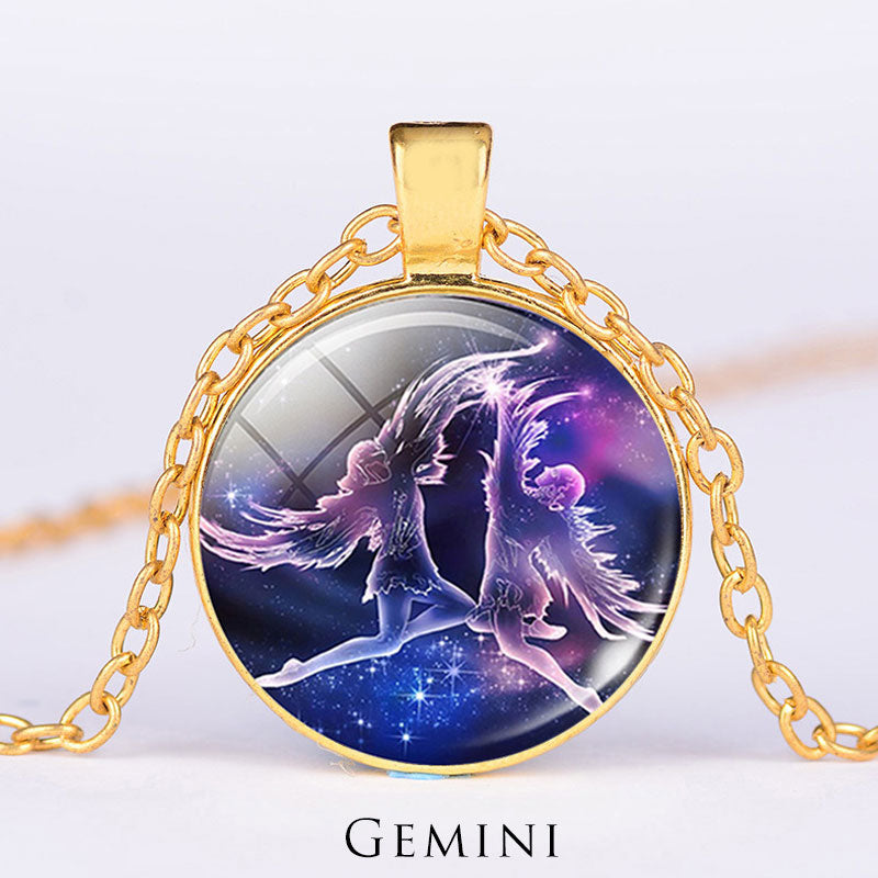 Titanium Steel Zodiac Necklace | 12 Constellations Protection