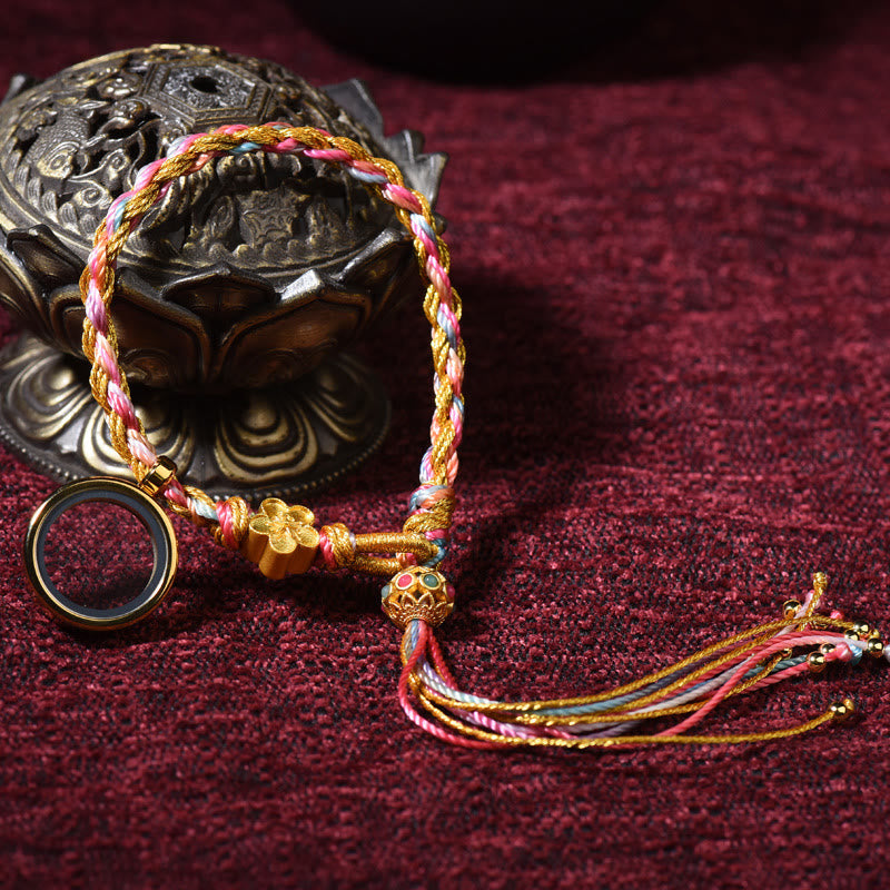 Tibetan Handmade Luck Double Wrap Colorful String Bracelet