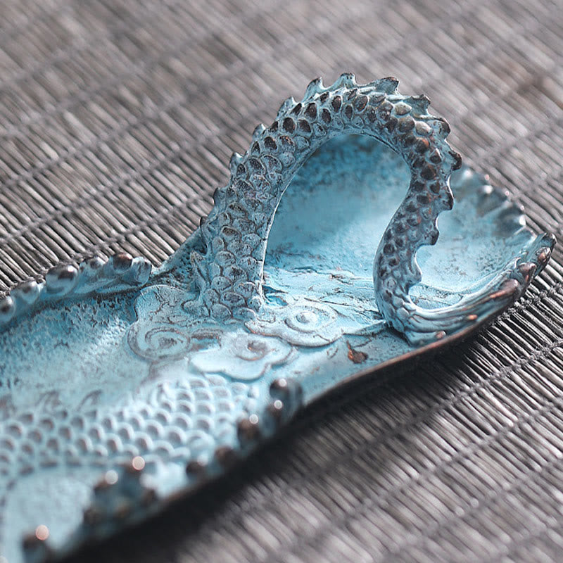 Auspicious Alloy Dragon Incense Burner for Meditation