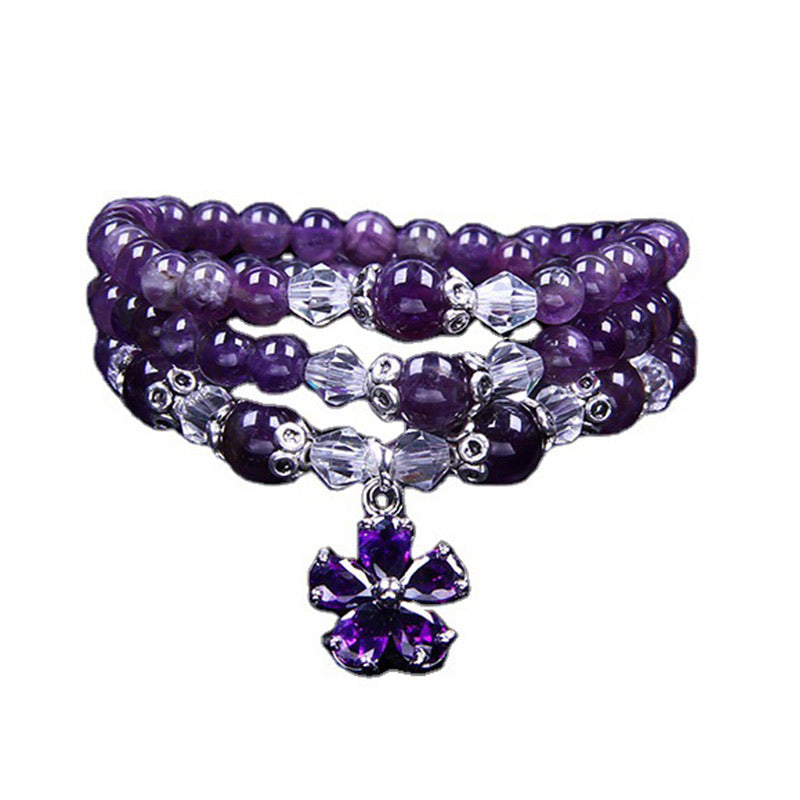 6mm Amethyst Healing Bracelet for Spiritual Balance