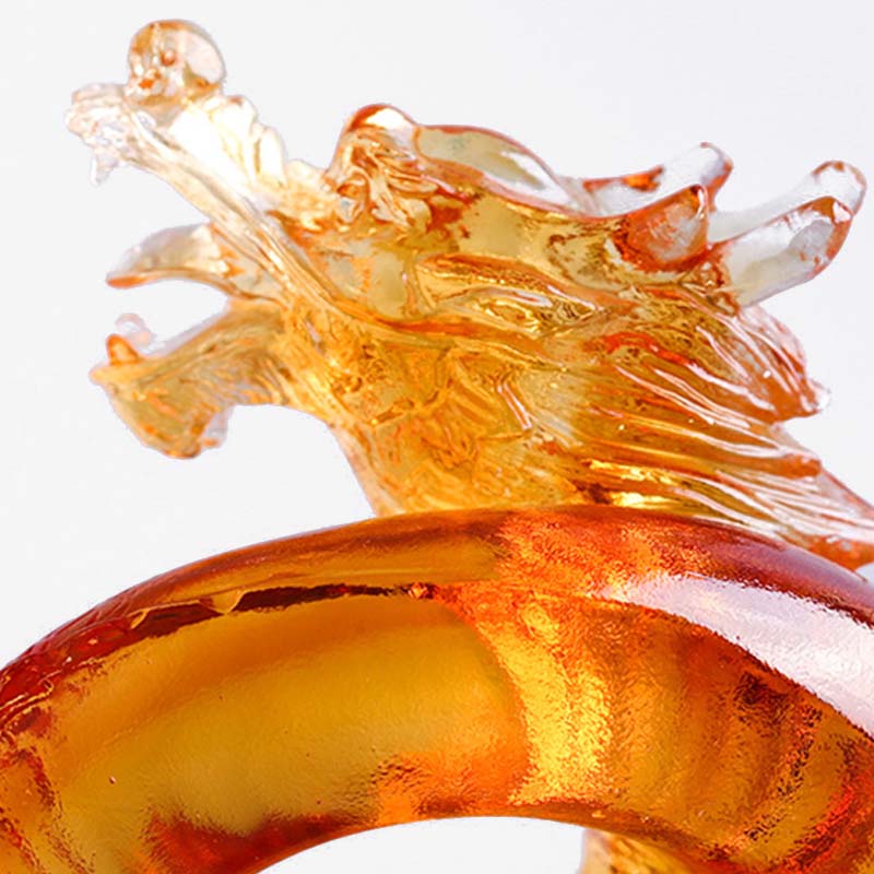 Liuli Dragon Feng Shui-Kunstwerk für Schutz und Kraft