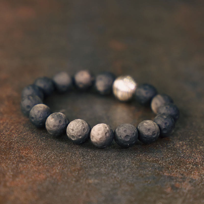 10mm Natural Silver Sheen Obsidian Protection Bracelet